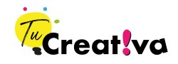 Logo de Tu Creativa con bombilla y exclamación, simbolizando ideas y creatividad.