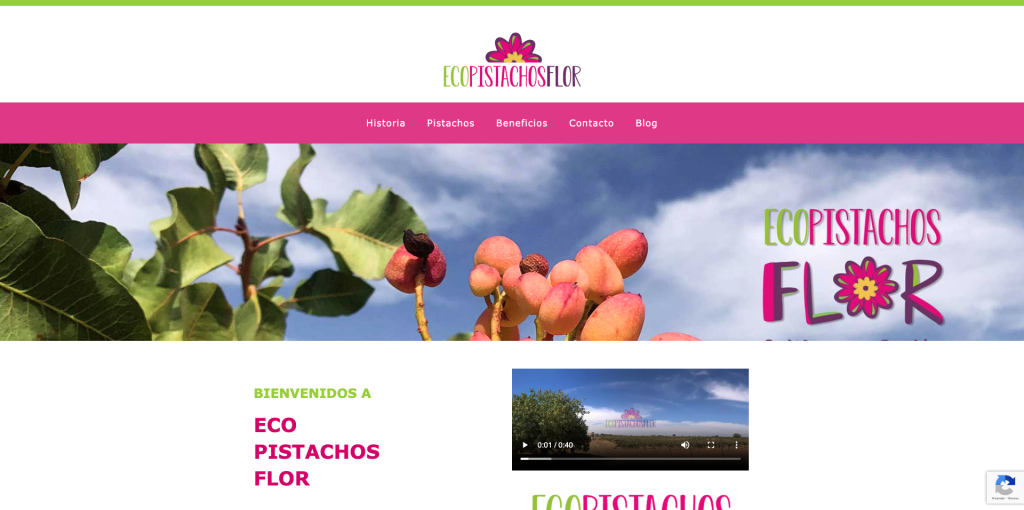 Web Eco Pistachos Flor diseñada por Tu Creativa