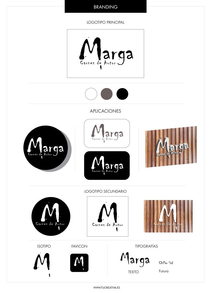 Logotipo renovado de Marga Carnes de Autor: diseño elegante con tipografía distintiva que transmite tradición, confianza y calidad artesanal.