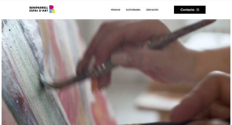 Web Oficial Beniparrell Espai d'Art, diseñada por TuCreativa.es
