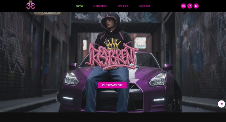 Irr3v3rent, boxy, oversize and underground, diseño web hecho por Tu Creativa