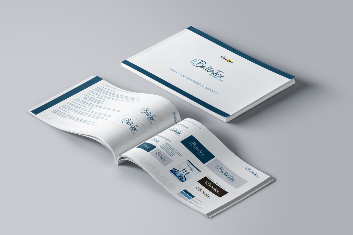 Manual de identidad corporativa diseñado por Tu Creativa, mostrando lineamientos de marca para una imagen coherente y profesional